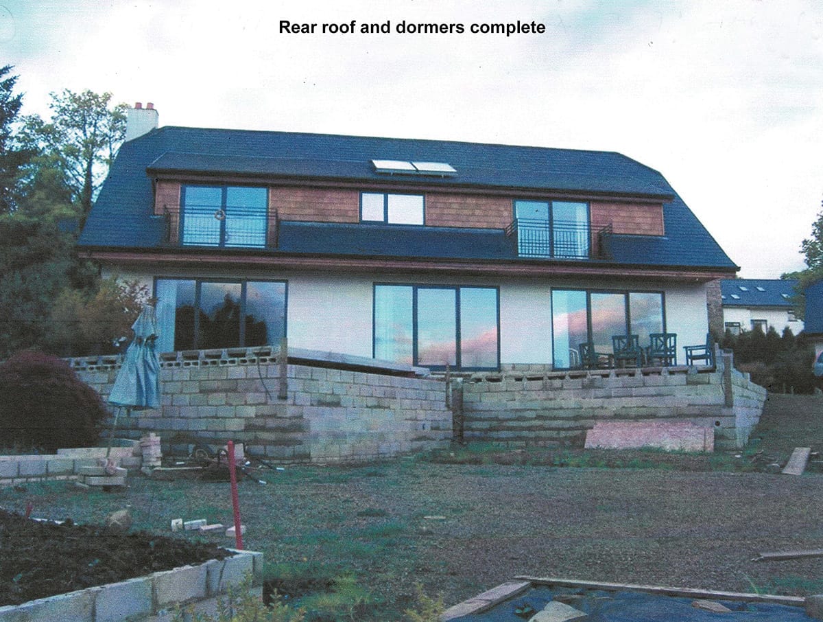 13-1 Rear roof and dormers complete
